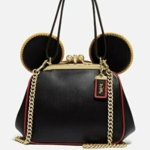 Coach X Mickey Keith Haring Leather Women's Bag - New with Tags - Picture 1 of 9